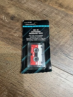 Microcassette Message Tape NOS Realistic Telephone MC-15 Outgoing Radio Shack F - Image 1 of 2