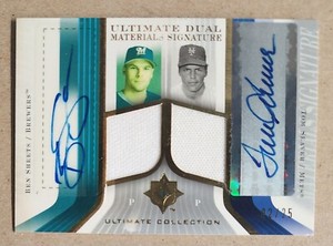 2004 Upper Deck Ben Sheets Tom Seaver Dual Jersey & Authentic Signed 2/25 Card