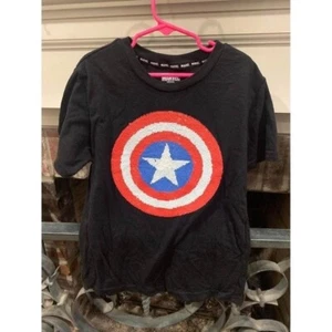 Marvel kids tshirt, size small, sequins show two different designs (bin BB) - Picture 1 of 5