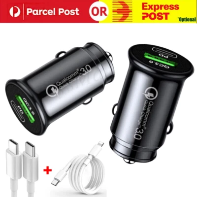 Car Charger USB C Fast Charging Car USB Adapter Travel Type C Dual Port Quick  - image 1 of 4