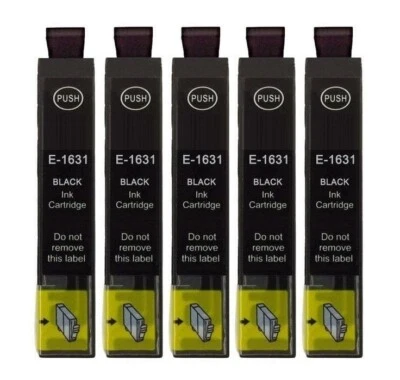 ✅ 5 kompatible Patronen T16 XL black für Epson WF-2530 WF-2540 WF-2630 WF-2650 - Bild 1 von 2