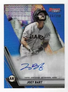 Joey Bart 2019 Bowman's Best MLB Prospect Autogrammkarte Pirates AUTO /150 blau - Bild 1 von 2