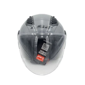 OF616 HELM LS2 AIRFLOW II GRAU GLÄNZEND NARDO GRAY LANGES VISIER TRANSPARENT - Bild 1 von 4