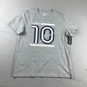 Lionel Messi 10 Collection Shirt Mens Large Gray Crew Neck Short Sleeves Tee NWT - Picture 1 of 11
