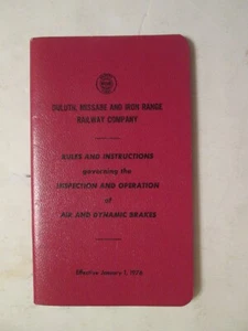 Duluth Missabe and Iron Range Railway Air and Dynanic Brake Instructions 1976 - Picture 1 of 1
