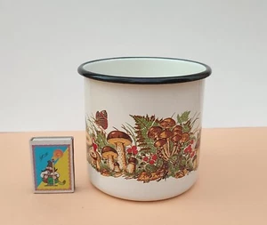 Vintage Soviet Enamelware Coffee Mug.Cup kitchen decor USSR.Made in USSR. LITER. - Picture 1 of 12