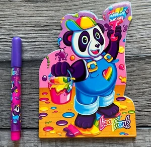 Lisa Frank Mini Vintage Panda Painter Notepad + Pen - Picture 1 of 2