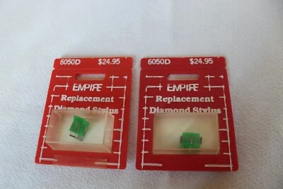 LOTE DE 2 AGUJAS STYLUS DIAMANTE REPUESTO EMPIRE 6050D EMPIRE Foto 1 de 4