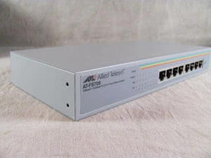 Allied Telesyn AT-FS708-EMC 8-port Fast Ethernet Switch 100 Mbps - Afbeelding 1 van 1