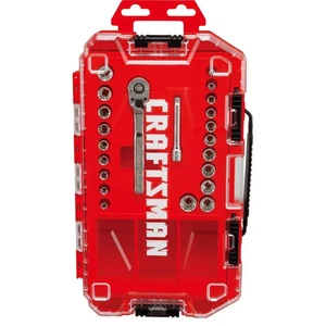 CRAFTSMAN 72-Tooth 1/4-inch drive 22-piece universal socket set.  - Picture 1 of 4