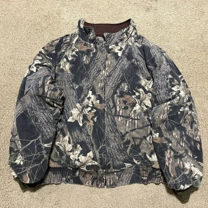 Vintage 90s Mossy Oak Insulated Camouflage USA Made Bomber Jacket 2XL - Picture 1 of 6