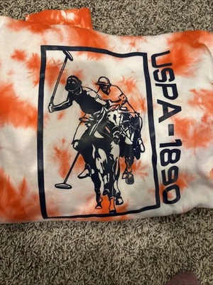 Sudadera con capucha Polo naranja tie dye, talla juvenil 18, nueva con etiquetas Foto 1 de 4