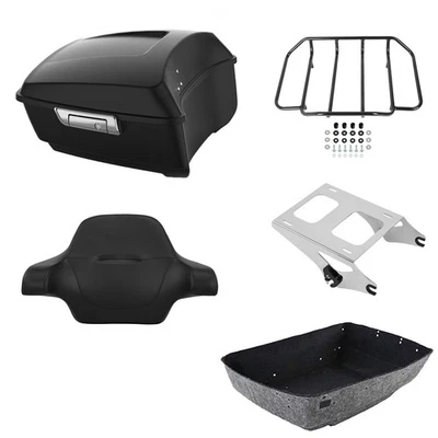 Matte King Trunk Luggage Backrest Mount Rack Fit For Harley CVO Road Glide 14-25 - Image 1 of 4