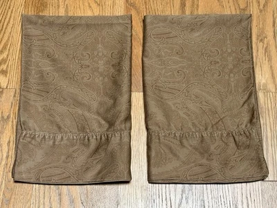 Par de fundas de almohada estándar Ralph Lauren Doncaster marrón camel cachemir vintage Foto 1 de 4