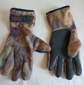 Kenai Gloves Adult L Camo Hunting Hiking Outdoor Fleece Lined Neoprene Gloves EC - Picture 1 of 10