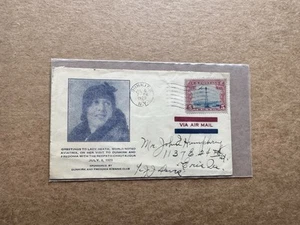 US 1929 Event Cover +Lady Heath Renown Aviatrix +Dunkirk Visit +Photo Portrait - Picture 1 of 2