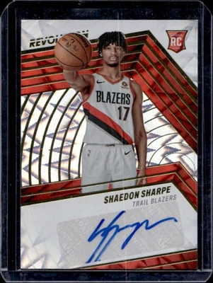 2022-23 Panini Revolution Shaedon Sharpe Rookie Auto RC Fractal Rookie #61/100 - Image 1 of 2