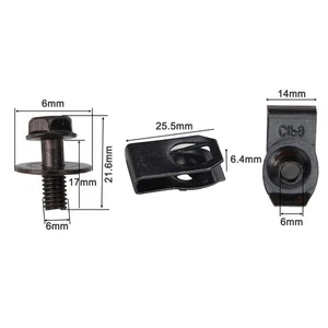 Körper Stoßfänger U-Nuts Clip Kit Motor Unter Deckung Spritzschutz Dauerhaft - Picture 1 of 24