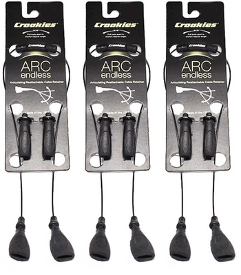 Croakies Arc Endless Eyewear Retainer, 16" Cord S/M - M/L Ends - Black (3-Pack) - Image 1 of 2