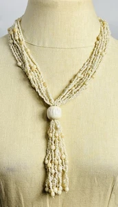 Collana di perle di riso vintage 21"  - Foto 1 di 5