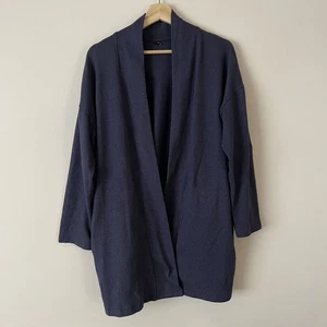 Uniqlo Women's Navy Blue Cardigan Size Large L Long 3/4 Sleeve - Picture 1 of 8