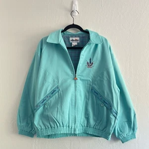 Rare Vintage Ellesse Full Zip Blue Gold Jacket Lady Golfer Women's Size 10 - Bild 1 von 7