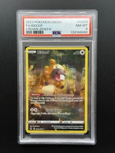 Bidoof GG29/GG70 Crown Zenith: Galarian Gallery Holo Ultra Rare - PSA 8 NM-MT - Picture 1 of 2