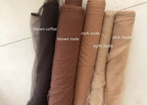 Skin nude super soft high quality skin illusion fine tulle mesh dress fabric - Picture 1 of 4