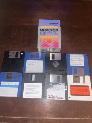 Memorex 2s/2d 3.5" Microdisks 135 TPI/1 MB For Parts Only 8 In Total - Image 1 of 3