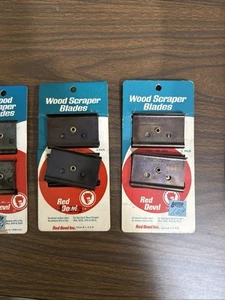 Vtg RED DEVIL BOX 1 ½ And 2.5” INCH SCRAPER BLADES 3 CARDS 6 BLADES NOS - Picture 1 of 7