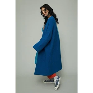 Herin Cye Womens Japenese Cardigan Size L NWT Wool Nylon Oversized Blue RRP $160 - Picture 1 of 13