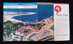 1950’s Famous Hotel Del Coronado Coronado California Color Brochure - Bild 1 von 2