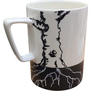 Starbucks Mug Black And White Drawing Tree 2013 Matte Black 16oz Mug | New Rare - Picture 1 of 10