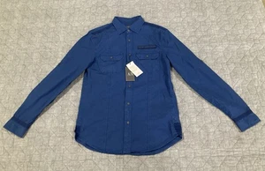 NWT 100% Authentic Armani Exchange Men Shirt  Long Sleeve Small Harbor Blue - Picture 1 of 9