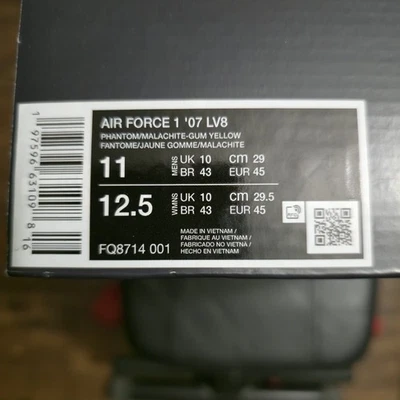 Goma de malaquita AIR FORCE 1 07 LV8 Phantom amarilla talla 11 Foto 1 de 4