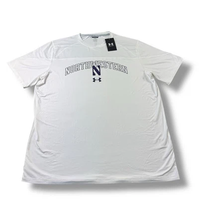 NWT Under Armour Northwestern Wildcats White Spellout S/S Performance Shirt XL - Image 1 of 4