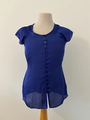 Marks & Spencer Portfolio Women’s Top – Size 12 – Indigo Blue - Image 1 of 4