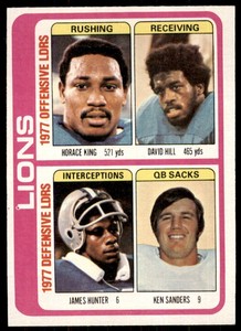1978 Topps Horace King/David Hill/James Hunter/Ken Sanders  NR-MINT Detroit
