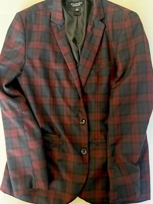 Structure Collection Burgundy Suit Separate Jacket/Blazer, Slim Fit, Men’s large - Image 1 of 4