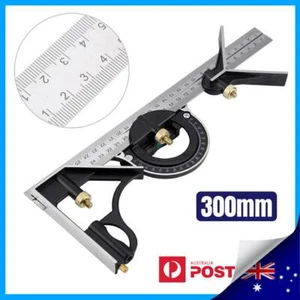 Multi-Function 12" Combination Tri Square Set Angle Finder & Protractor Level AU - Picture 1 of 12