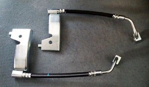 2PC Mustang SN95 Rear Brake Hoses w/Bracket 1994 1995 for 79-93 Disc Upgrades - Picture 1 of 4