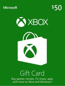 Tarjeta de regalo prepaga Xbox Live EE. UU. 50, 100 USD - Imagen 1 de 4