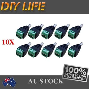 10x 2.1mm x 5.5mm DC Power DIY Plug Adaptor Male Connector for 12v TV in Caravan - Picture 1 of 3