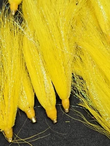 Fishing Bucktail Hair Teaser Slide Tube Fluke Bass Rig Jig 25 Pack Free Shipping - Picture 1 of 5