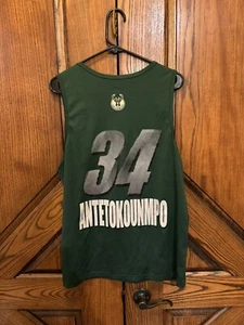 Giannis Antetokounmpo Milwaukee Bucks #34 Jersey Men Large Green NBA Basketball - Picture 1 of 6