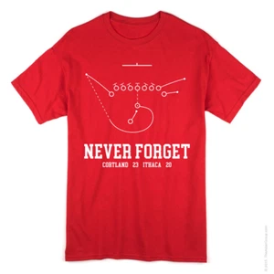 SUNY Cortland Red Dragons Never Forget Football D3 Ithaca College 2014 Cortaca  - Bild 1 von 2