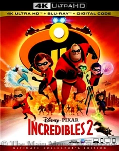 Authentic Disney Pixar Incredibles 2 Movie 4K Ultra HD Blu-ray Digital Copy Code - Picture 1 of 6