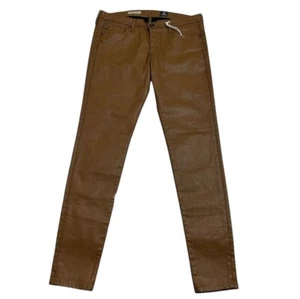 AG Adriano Goldschmied Jean Women 31 Waxed Brown Absolute Legging Extreme Skinny - Picture 1 of 11