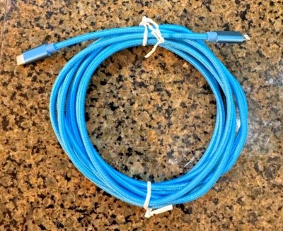 USB-C to 8 Pin iPhone Fast Charging/Data Transfer Cable Cord 10' Baby Blue - Image 1 of 3