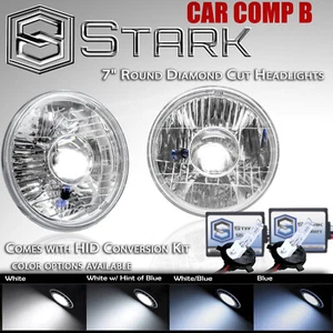 H6024 Head Light Glass Housing Lamp Projector Conversion Chrome 7" Round HID (F) - Bild 1 von 5